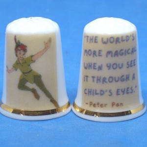 Birchcroft Porcelain China Thimble  - The World's More Magical - Free Dome Gift Box
