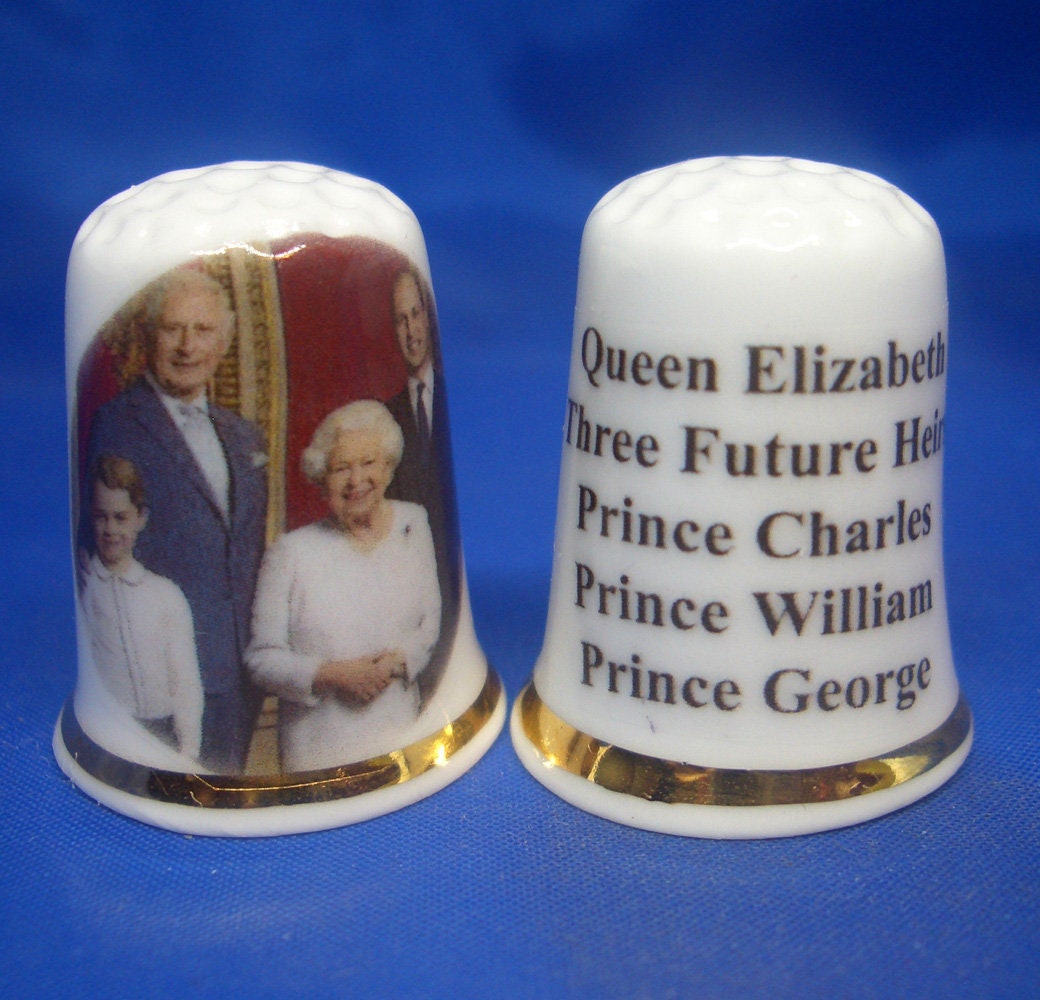 Birchcroft Thimble Great Britain Free Dome Box Flags of the World 