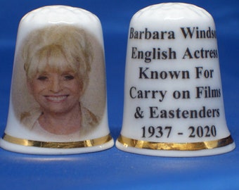 To Remember Anne Kirkbride in Coronation St Birchcroft Porcelain China Collectible Thimble
