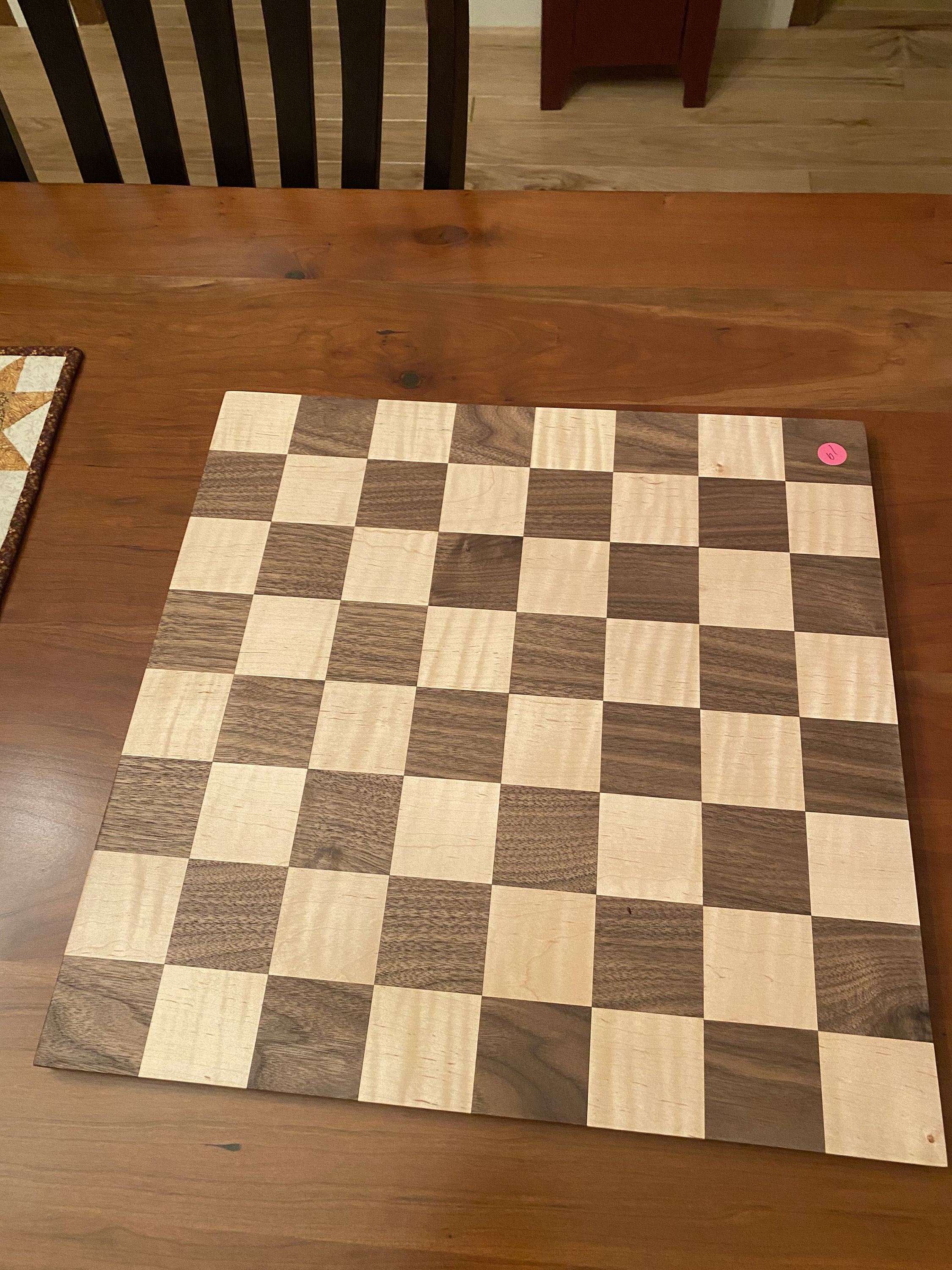 Heritage I Chess Board - Curly Maple / Black Walnut – Test 1 Store