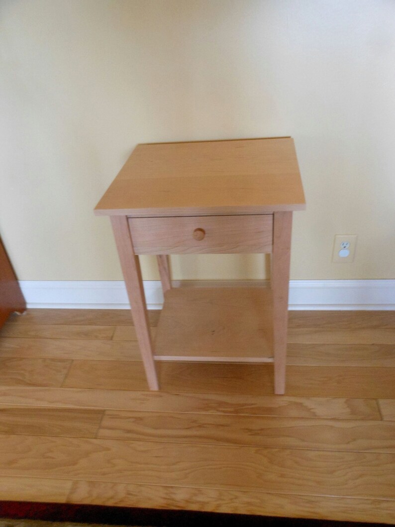 Unfinished Cherry Nightstand/bedside/end Shaker Style Table Etsy