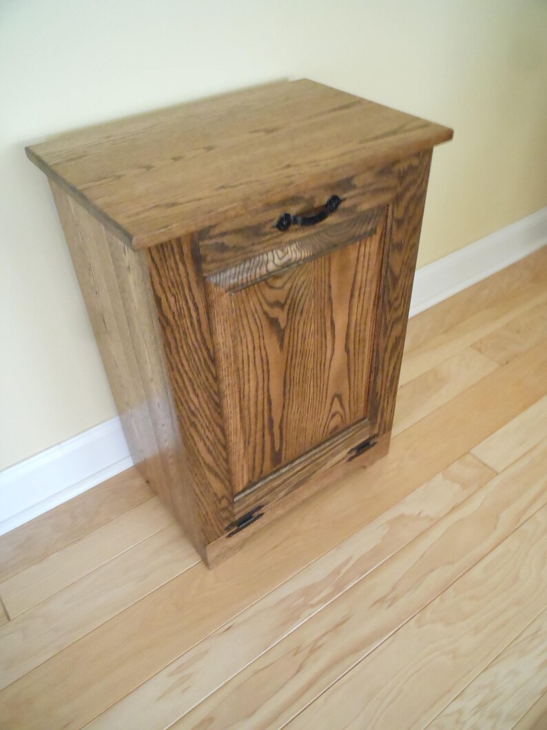 Oak Tilt out Trash Can/ Trash Bin/Hamper Cabinet | Etsy