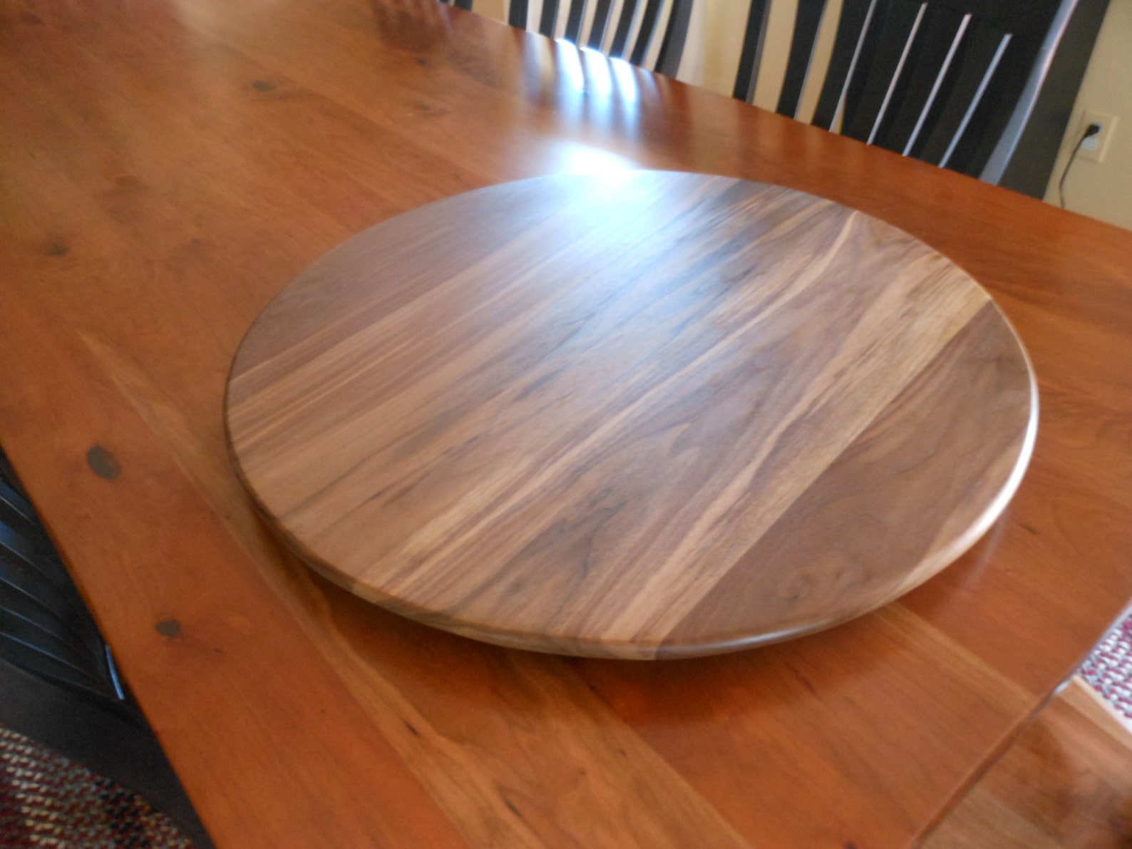 28 Inch Walnut Wood Lazy Susan Turntable 28 Etsy