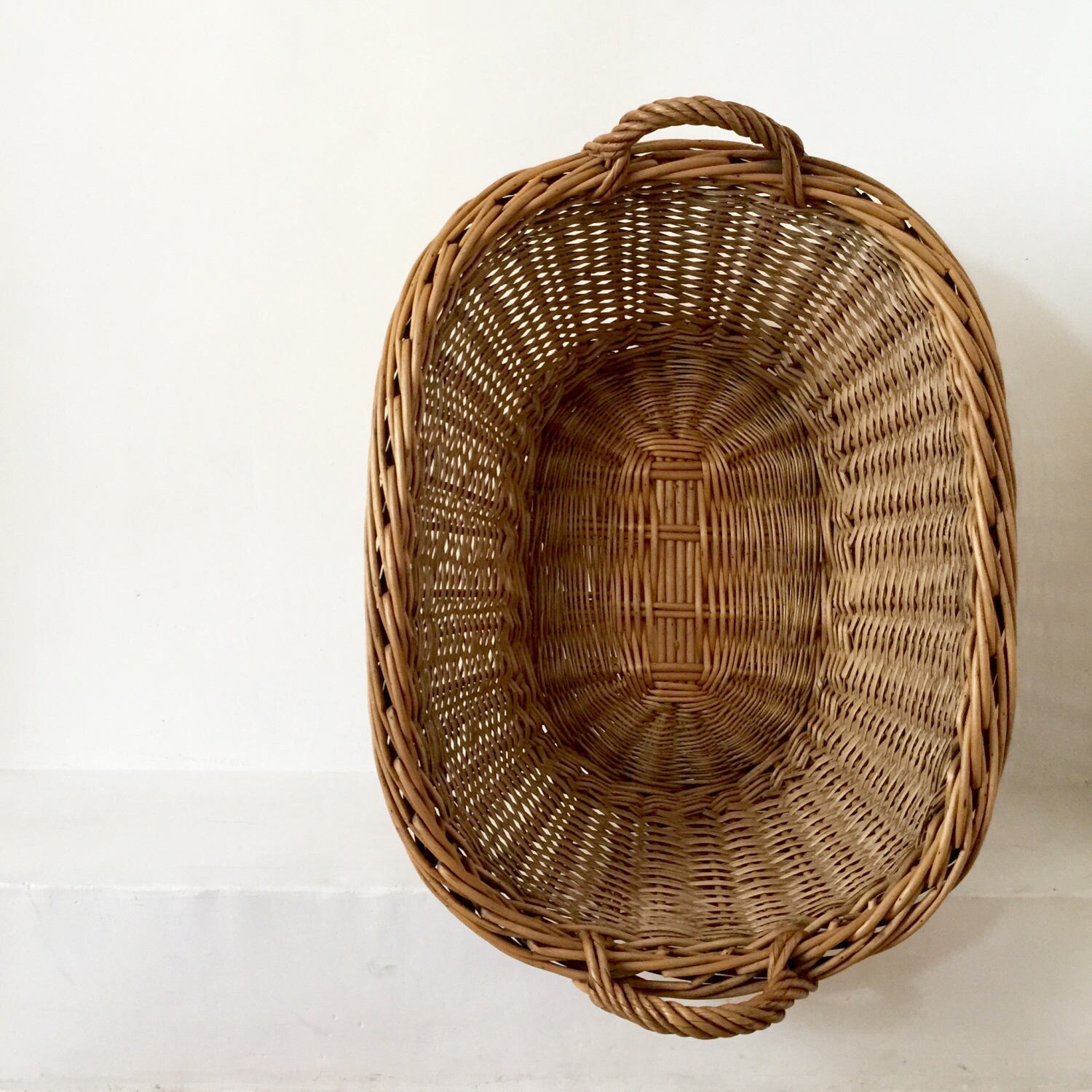 French Antique Laundry Basket Large Size Vintage French Basket