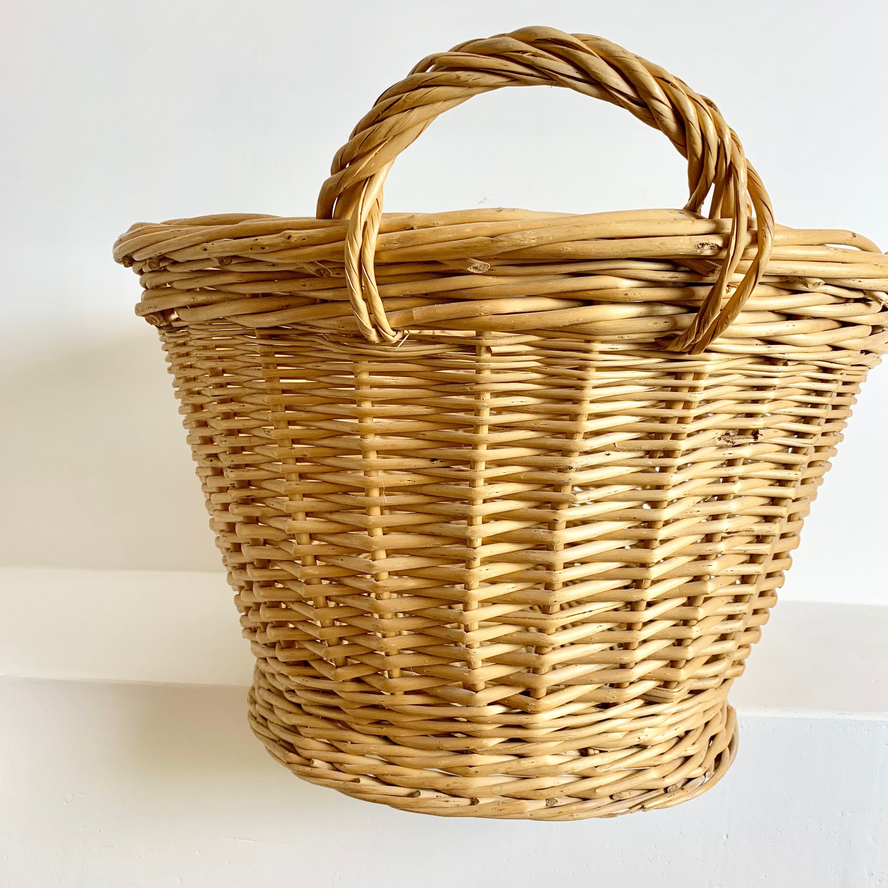 French Vintage Laundry Basket Medium Size Vintage French Basket