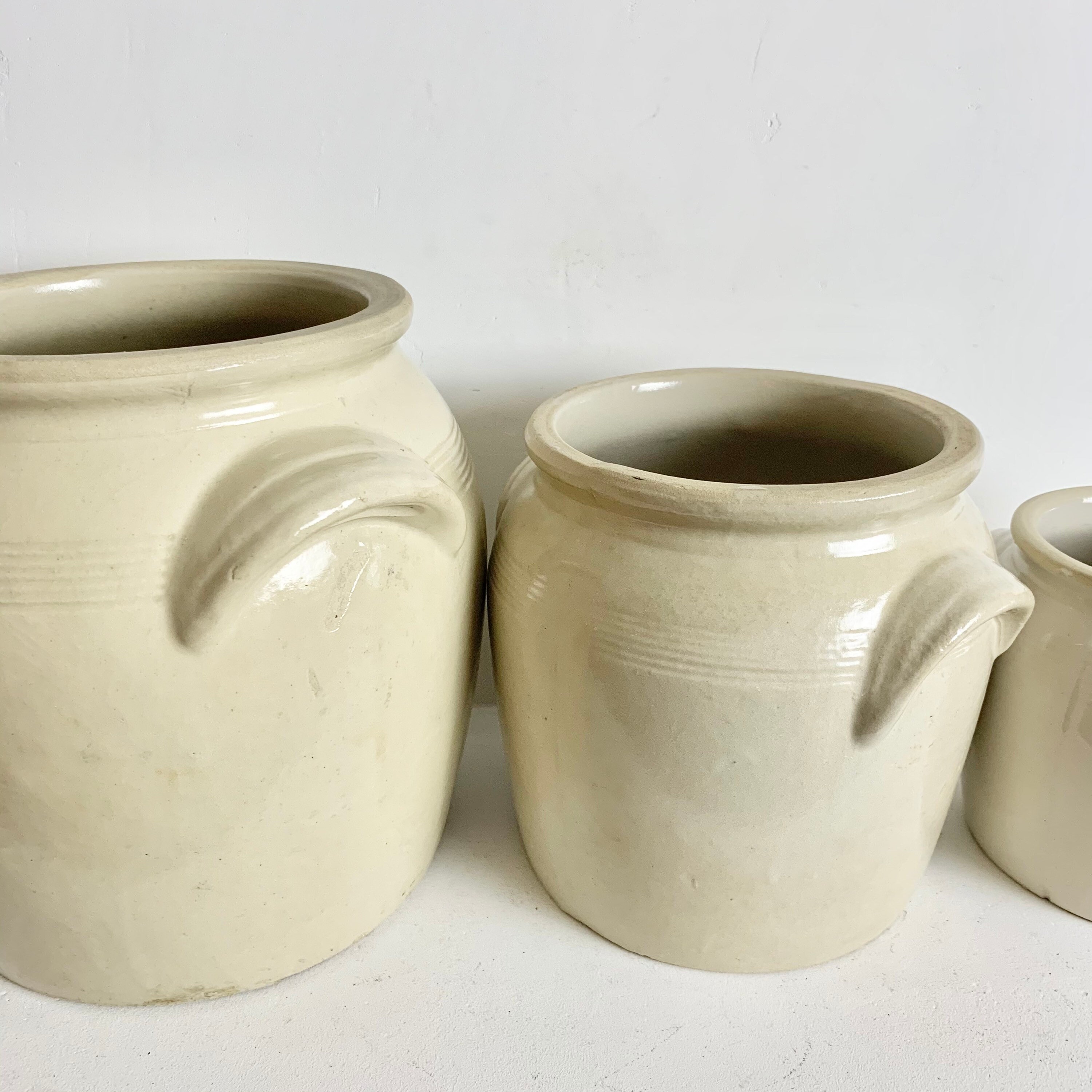 French Vintage Stoneware Crock French Stoneware Jar French Olive Crock Earthenware Crock