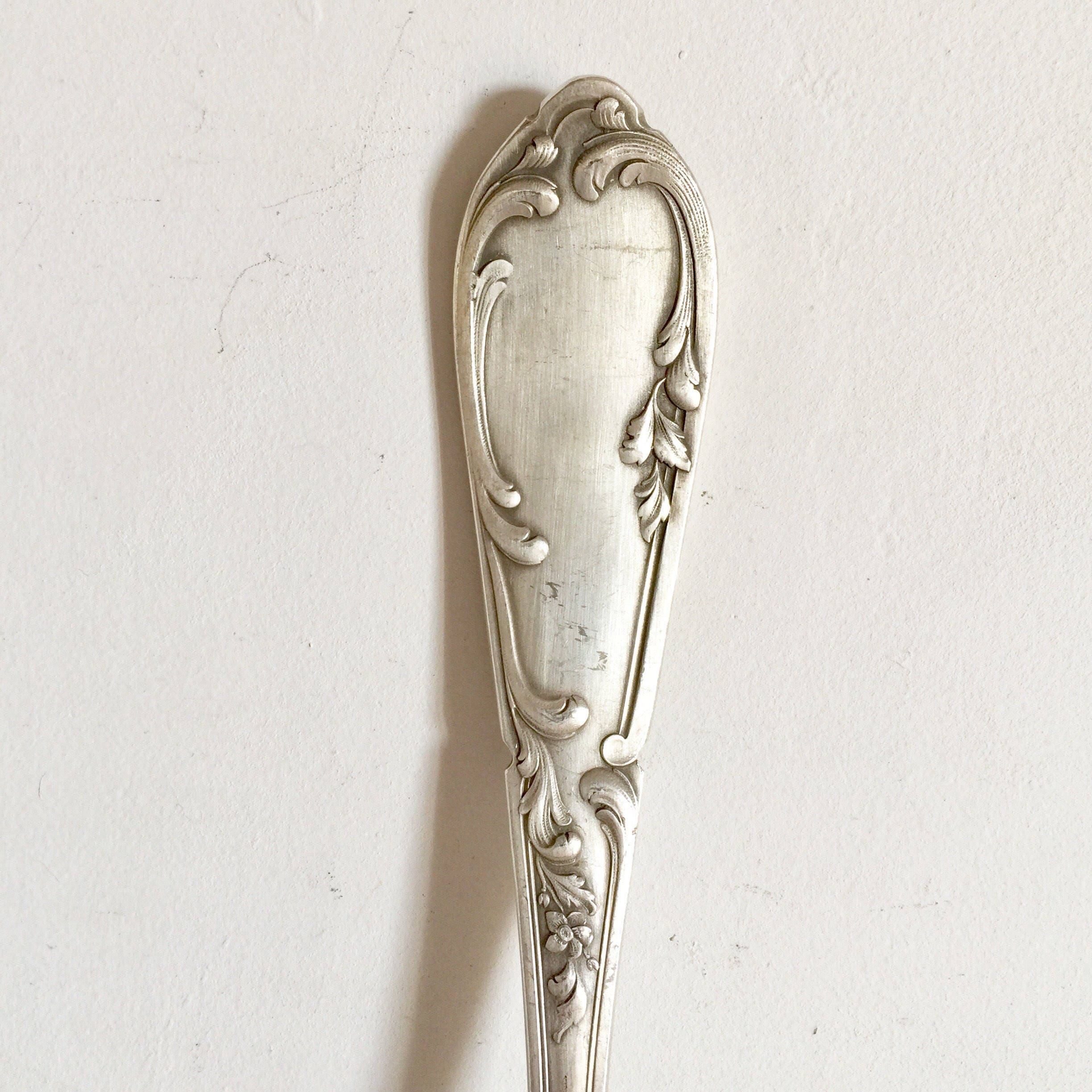 French Antique Silver Ladle Shabby Chic French Table Antique Ladle
