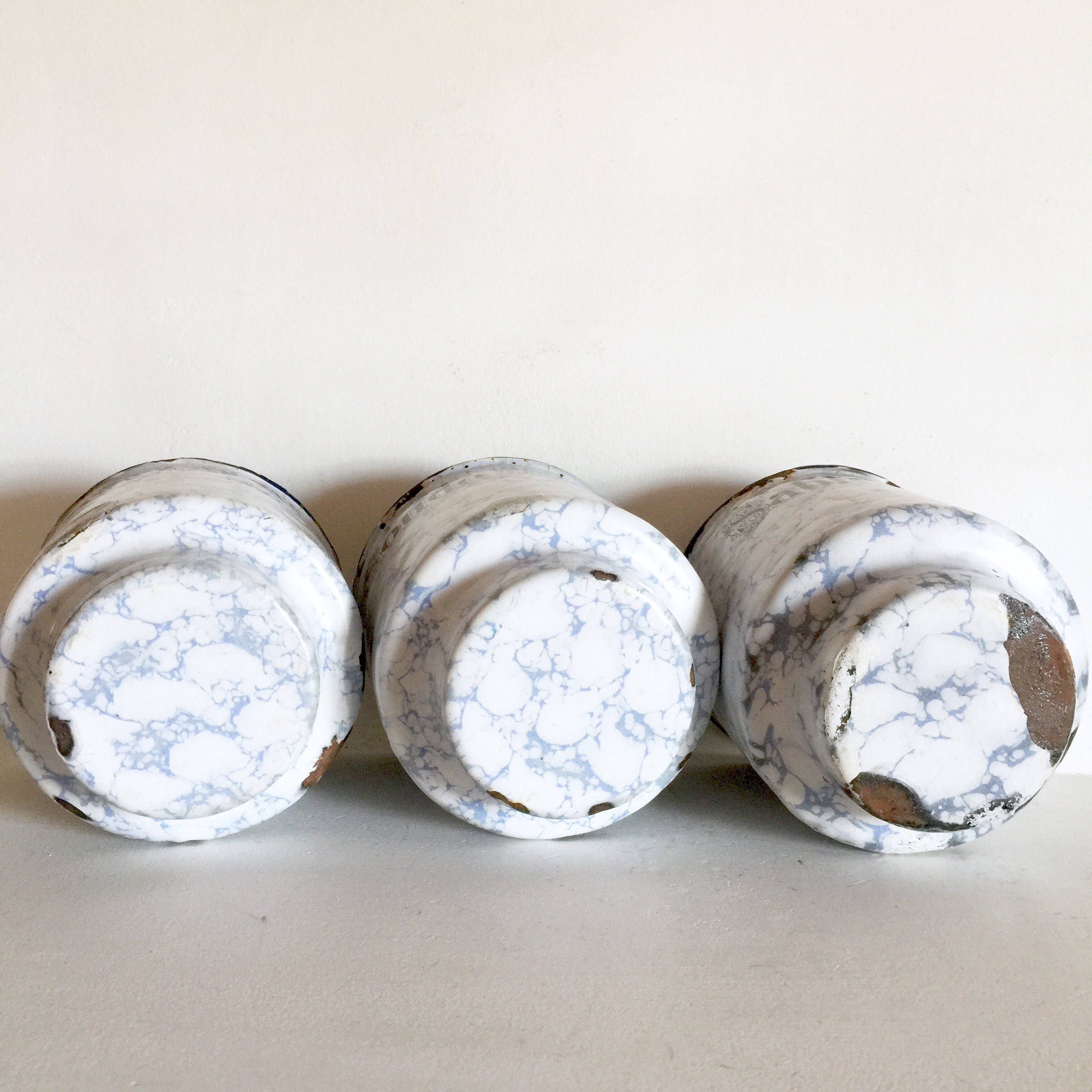 French Antique Enamel Laundry Soap Rack French Enamelware Laundry