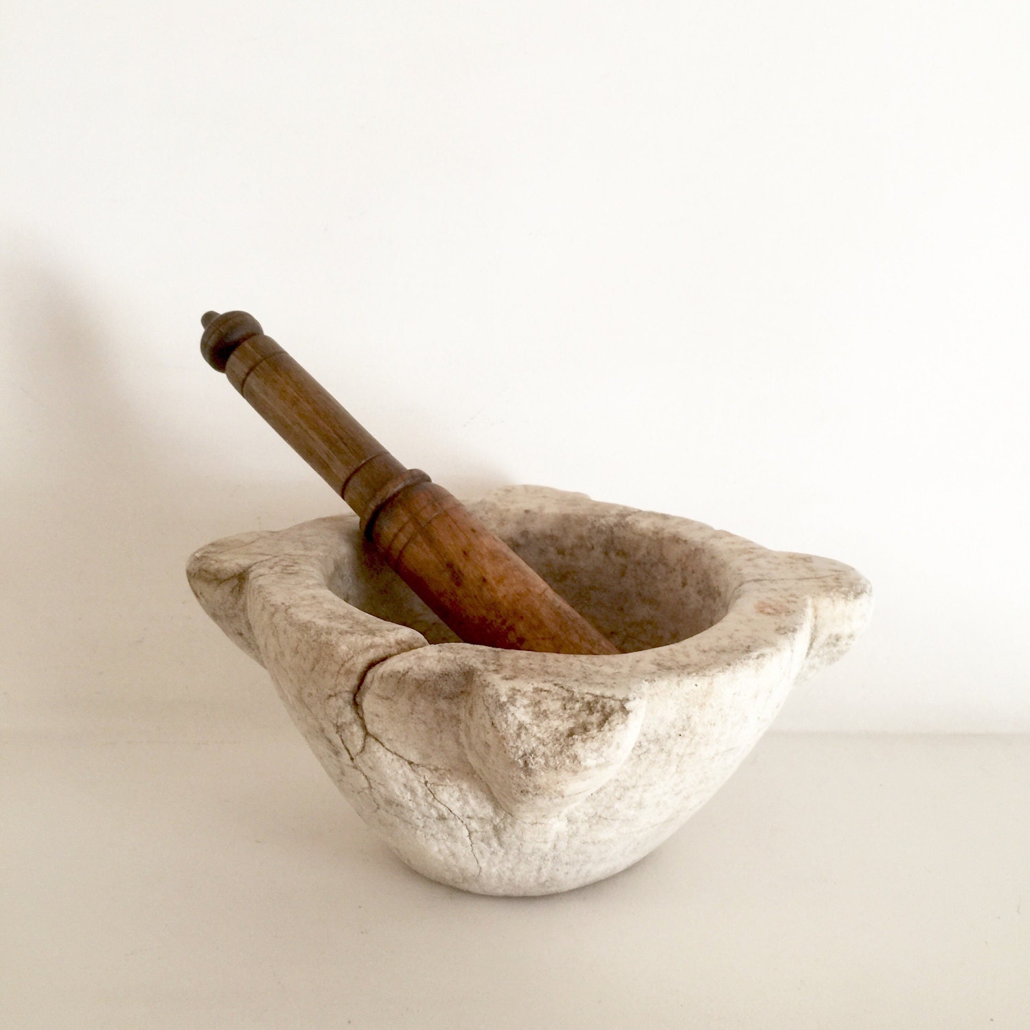 French Antique Mortar and Pestle Antique Marble Mortar Stone Mortar