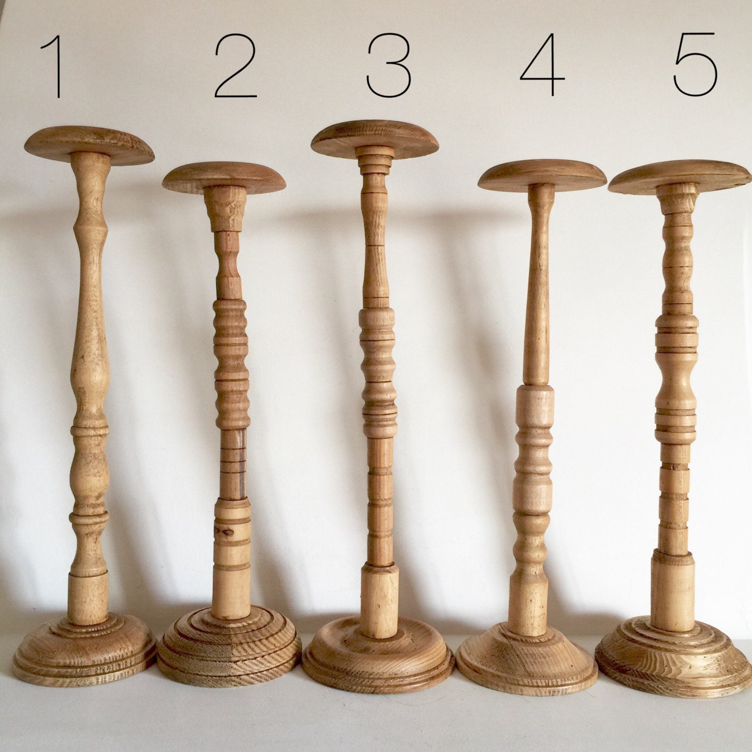 RESERVED FOR French Antique Wood Hat Stand Tall Hat stands