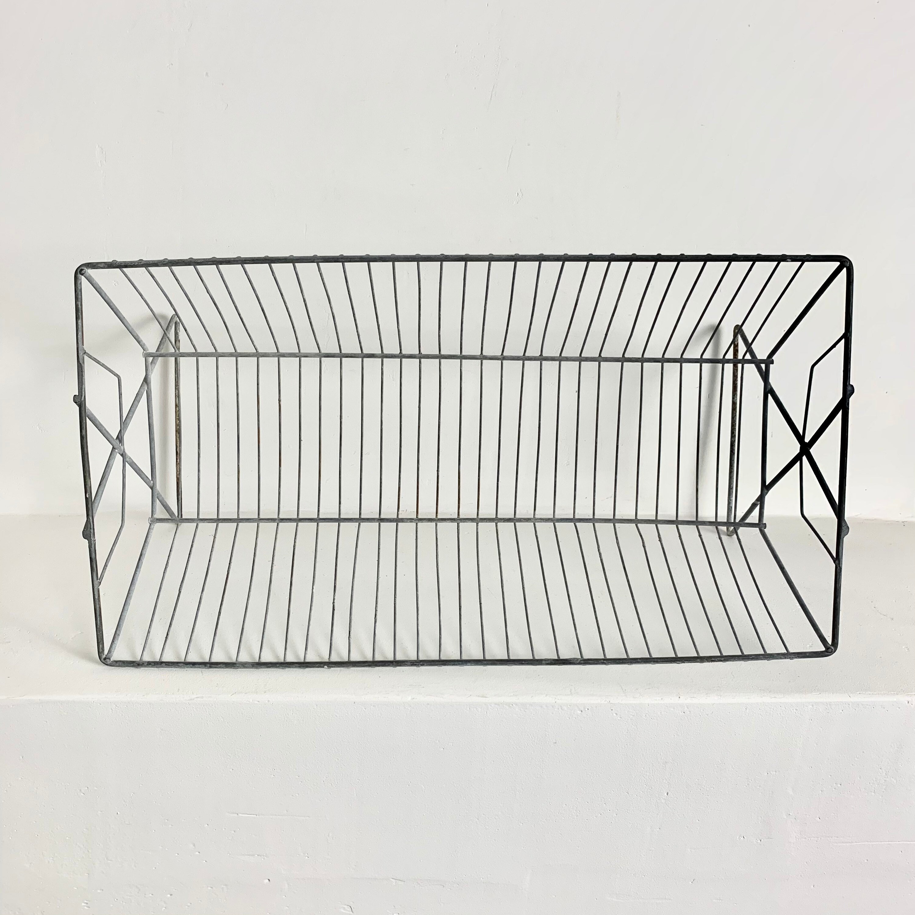 Rare French Vintage Zinc Dish Rack Art Deco Dish Strainer Dish