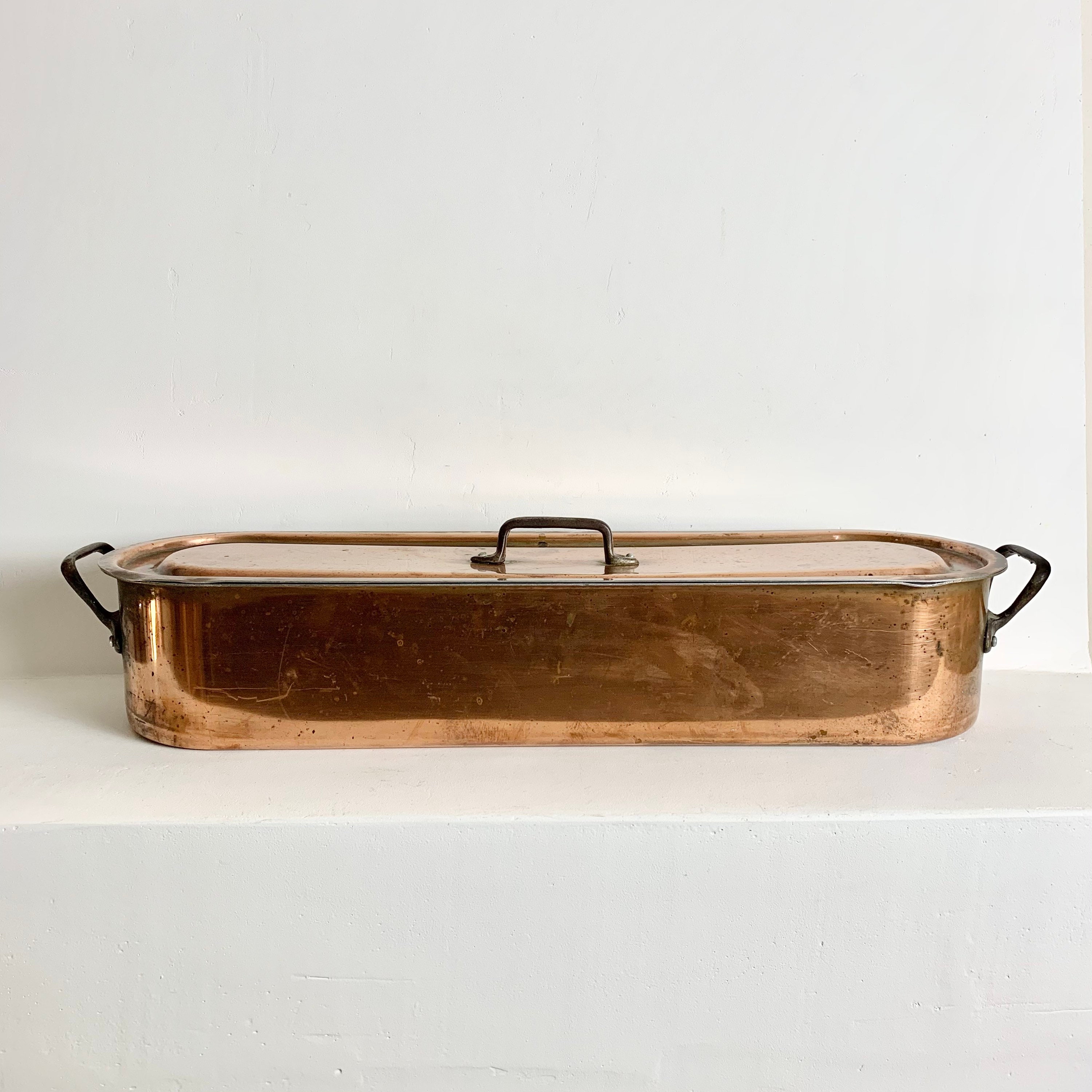 French Vintage Copper Fish Poacher Fish Cooker Fish Steamer