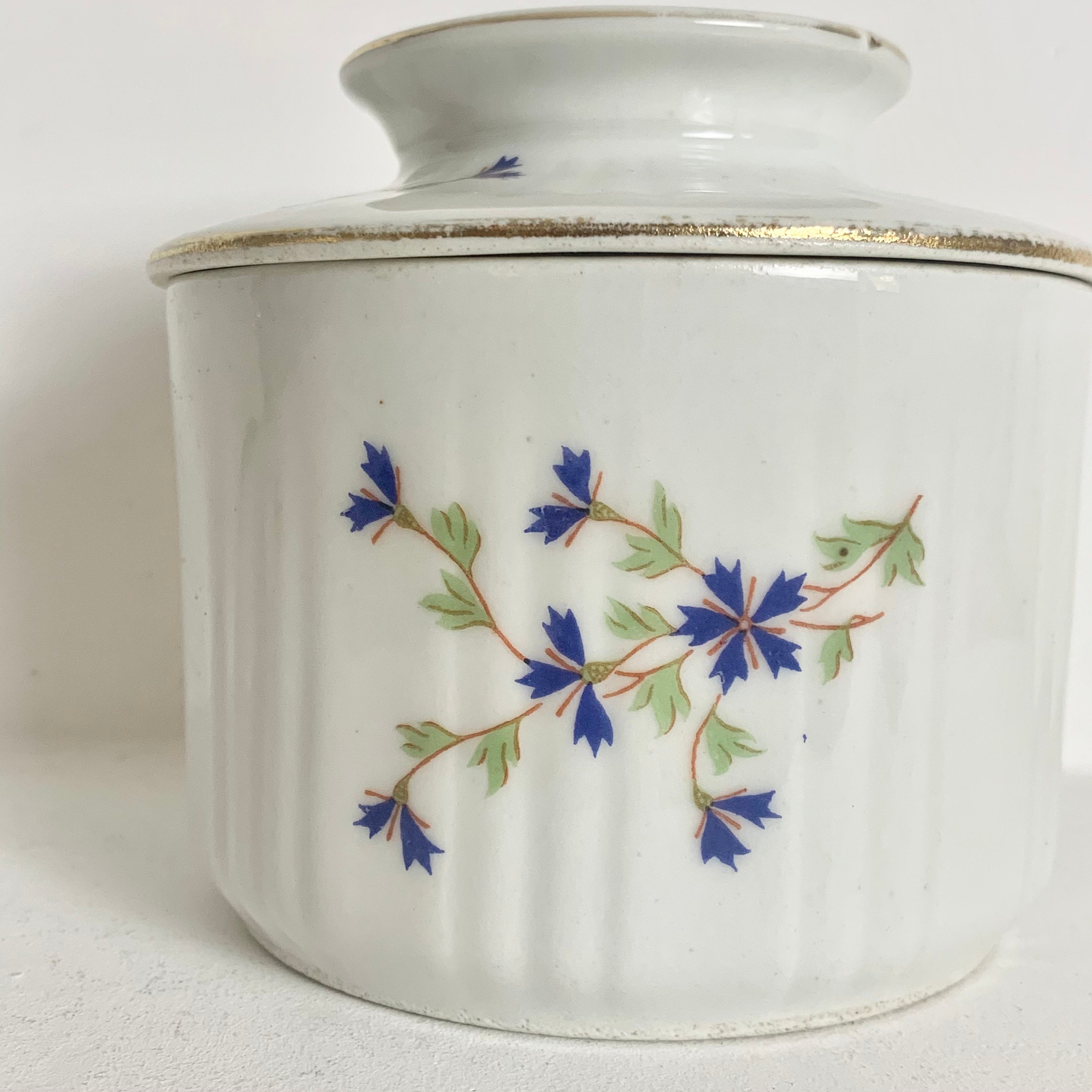 Rare French Antique Porcelain Butter Keeper Decor à Barbeaux Etsy