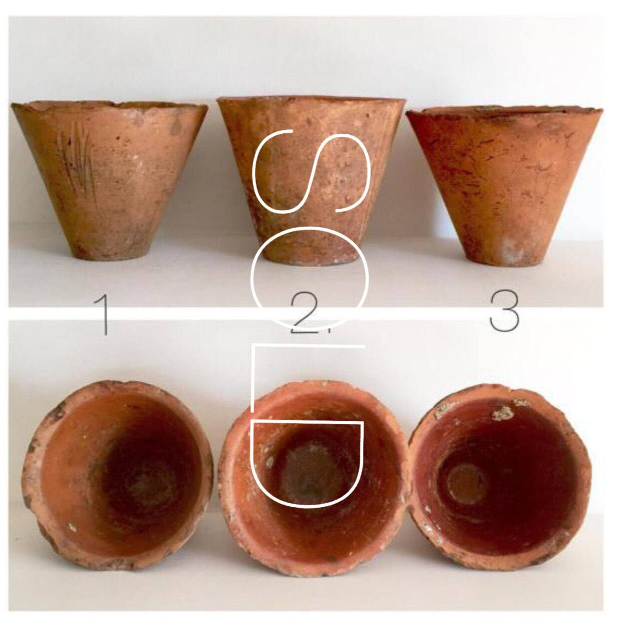 RESERVED for kimwinkler11 French Resin Pots Antique French Pots