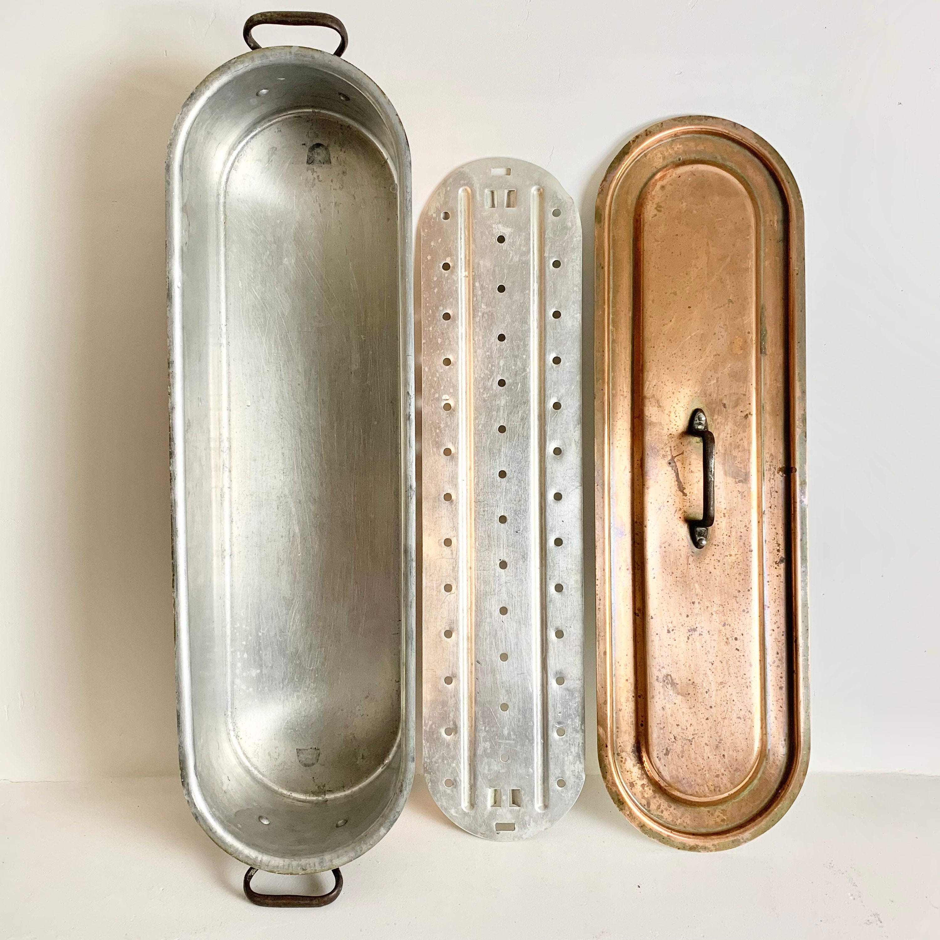 French Vintage Copper Fish Poacher Fish Cooker Fish Steamer