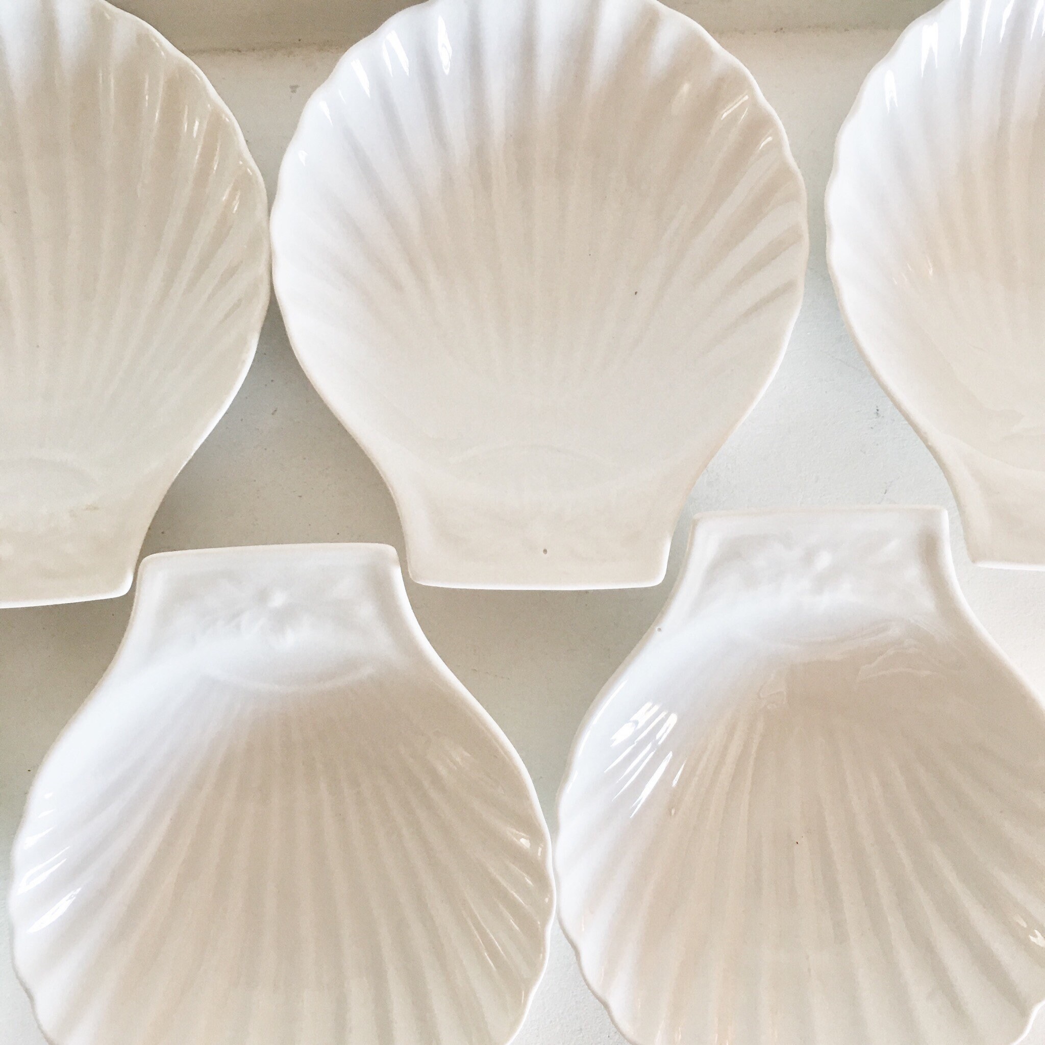 French Vintage Scallop Dishes Apilco Coquille Saint Jaques Plates