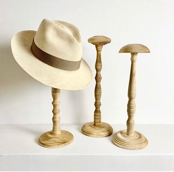 French Vintage Wood Hat Stand Medium Sized 41 42cm Turned Pine Wood Hat Stand Millinery Stand Etsy Australia