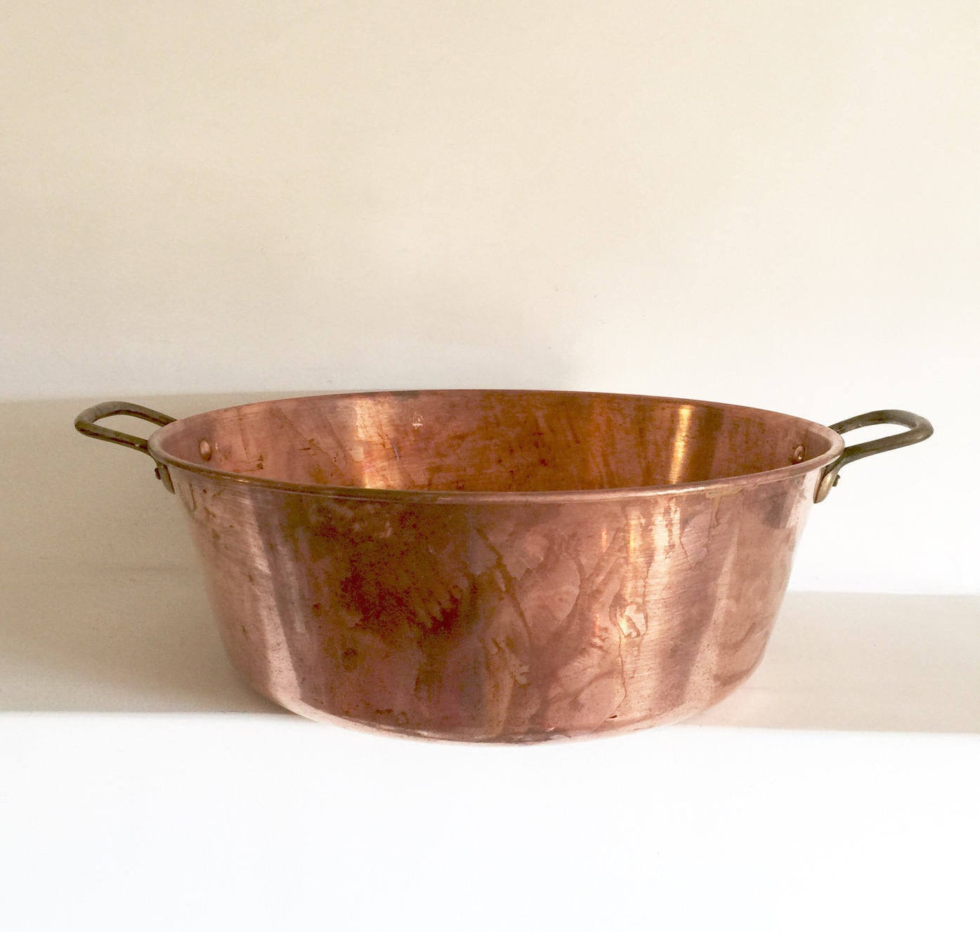 French Antique Copper Pot French Copper Preserves Pot Copper Jam