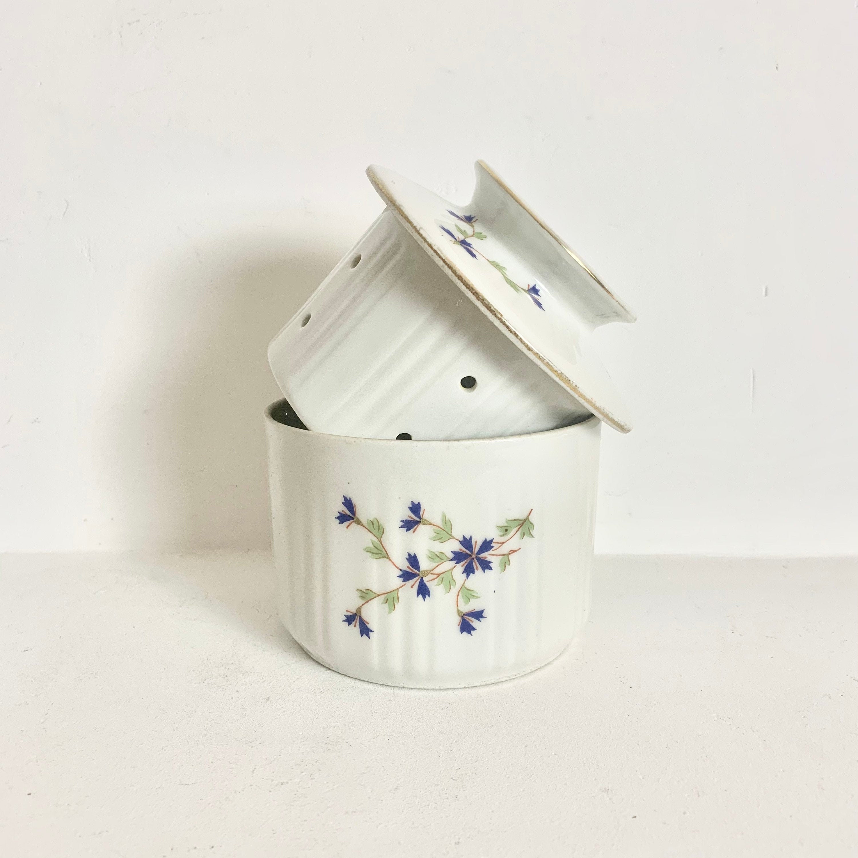 Rare French Antique Porcelain Butter Keeper Decor à Barbeaux Etsy