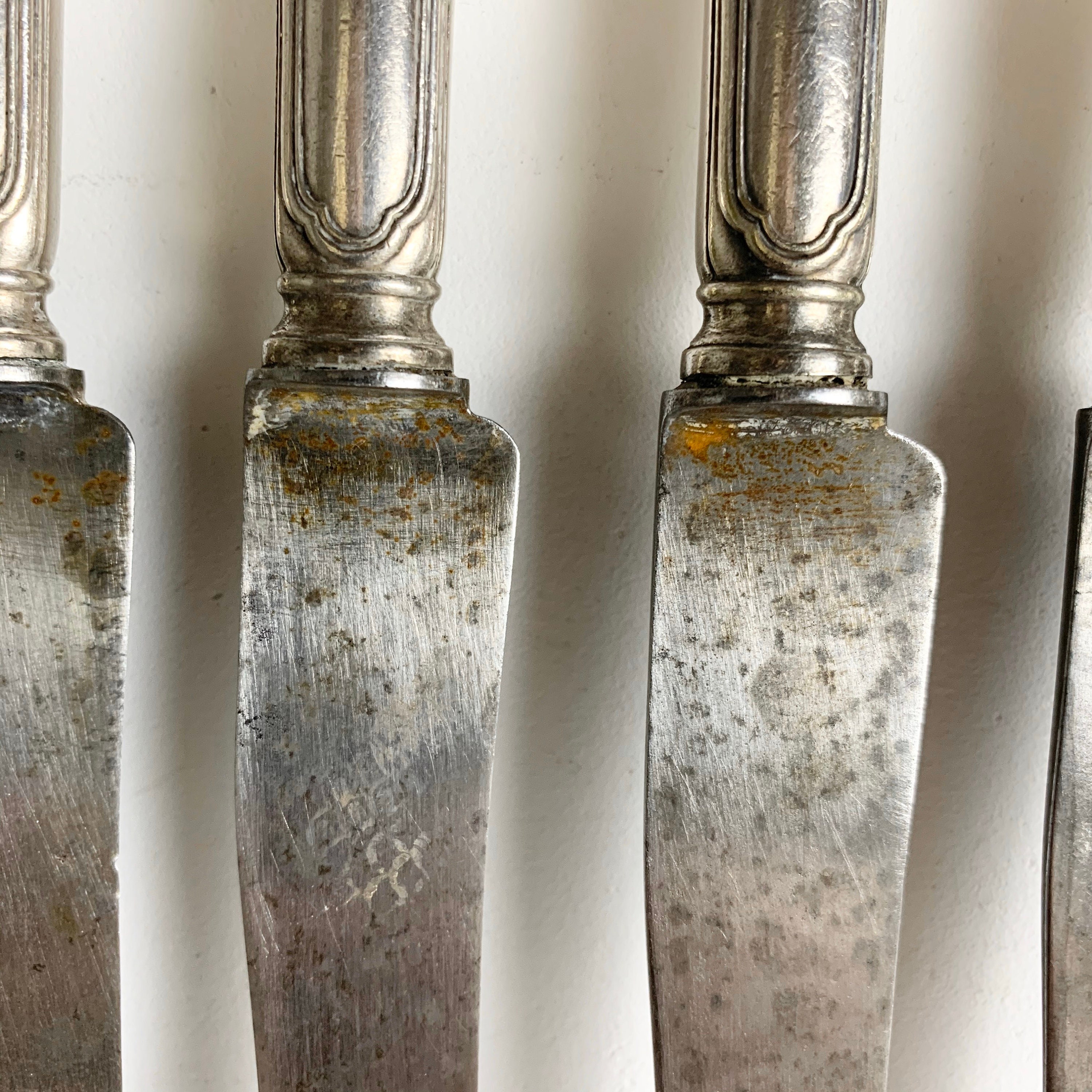 French Antique Knives Set of Knives Dinner Knives Silver Knife