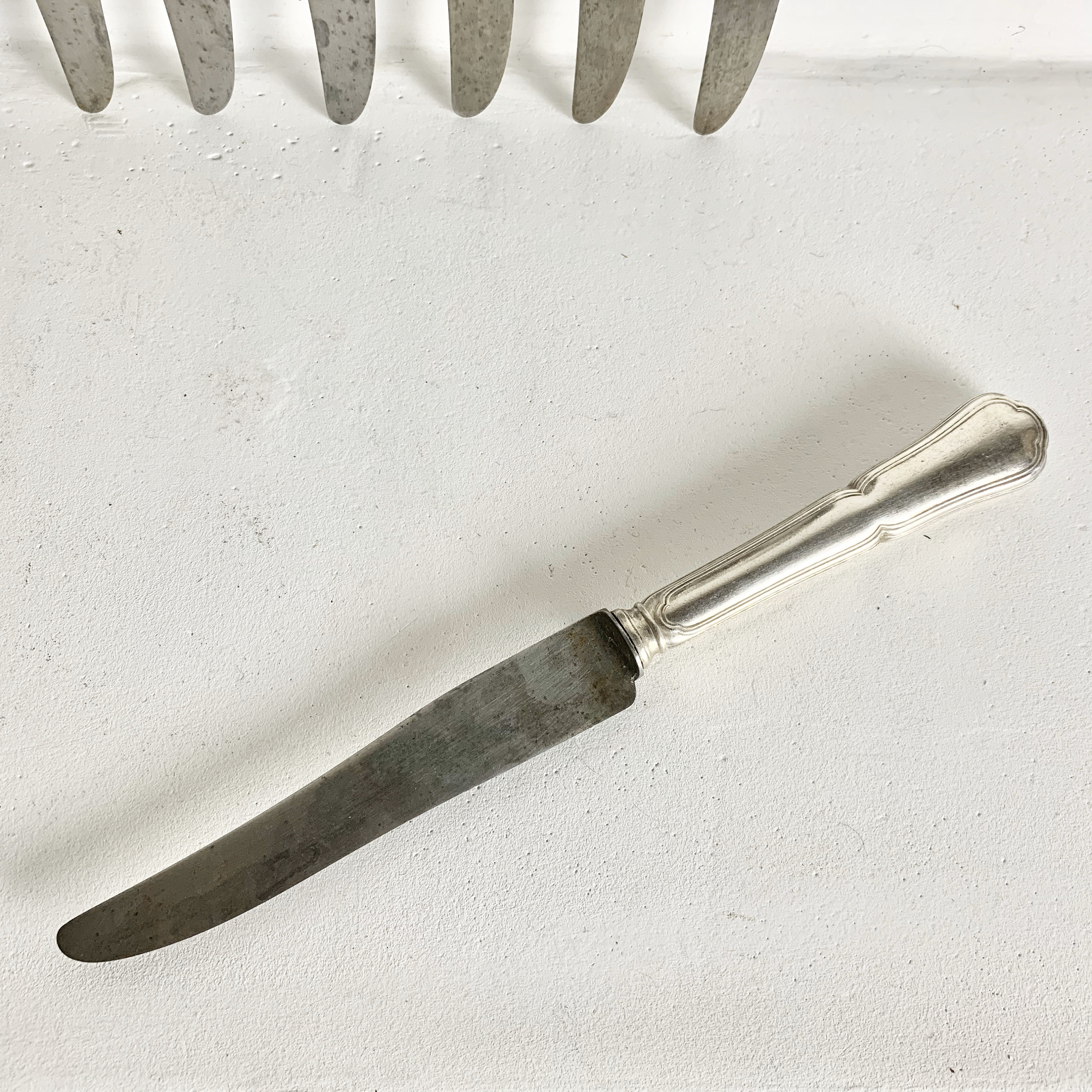 French Antique Knives Set of Knives Dinner Knives Silver Knife