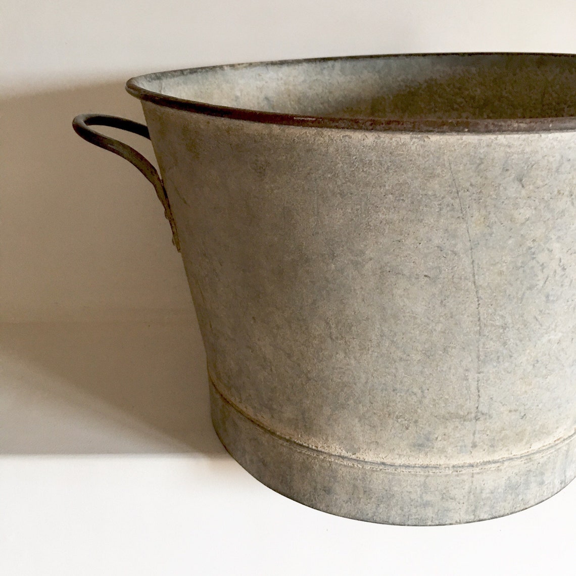 Stunning French Antique Zinc Wash Tub Galvanized Tub Zinc Etsy
