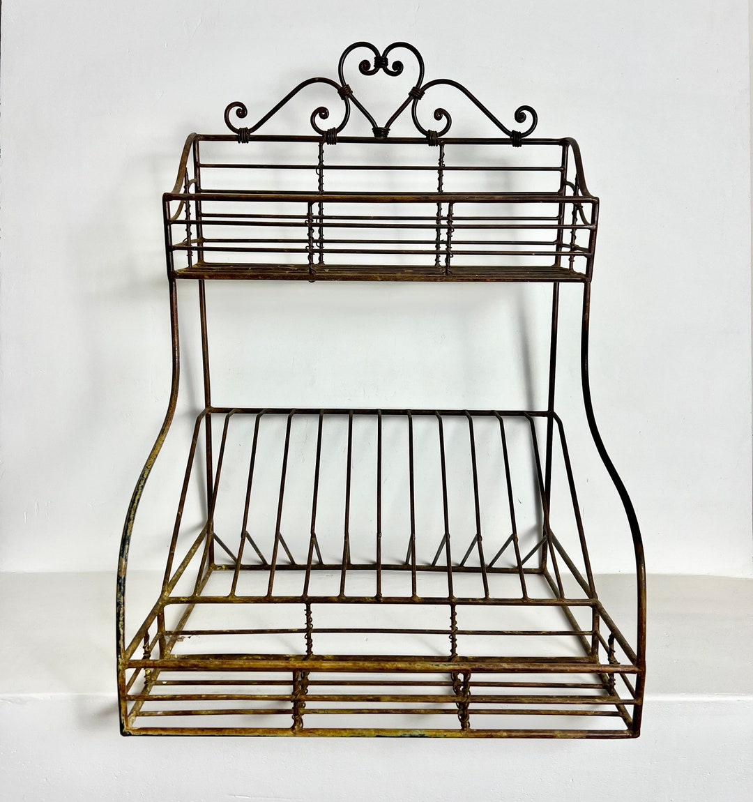 French Vintage Dish Rack - Large Dish Strainer - Dish Drying Rack ...