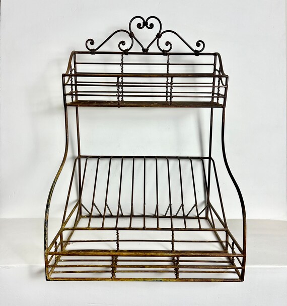 French Vintage Dish Rack Large Dish Strainer Dish Drying Rack Iron Wire Dish Rack French Kitchen Storage Dish Display Rack Etsy