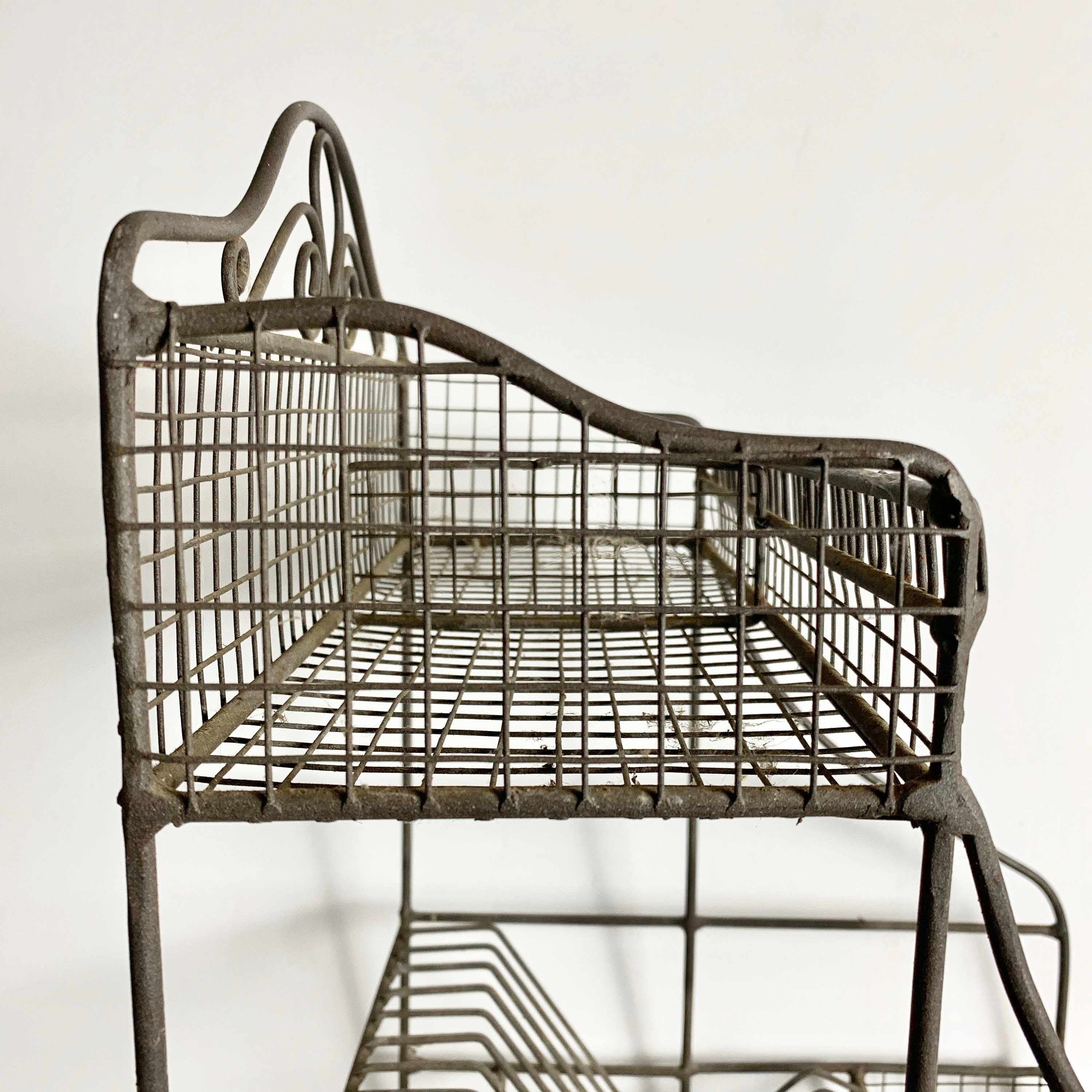 French Vintage Dish Rack Dish Strainer Dish Drying Rack Iron Wire