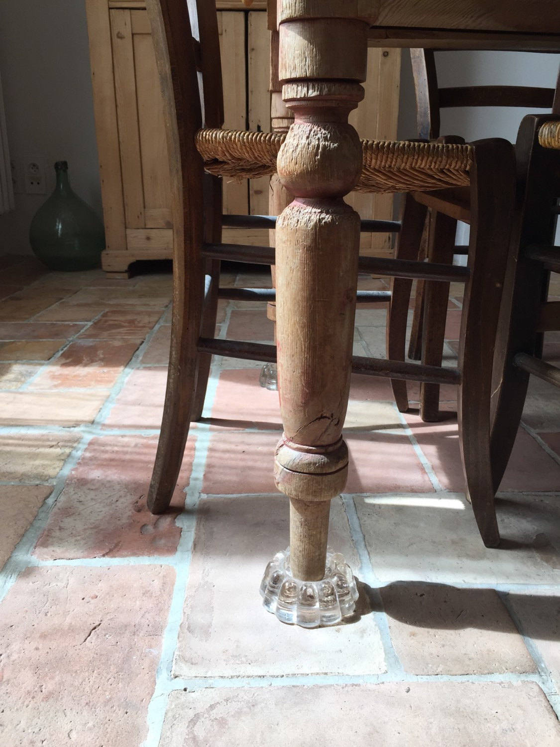 Antique French Glass Table Risers Furniture Risers and Foot