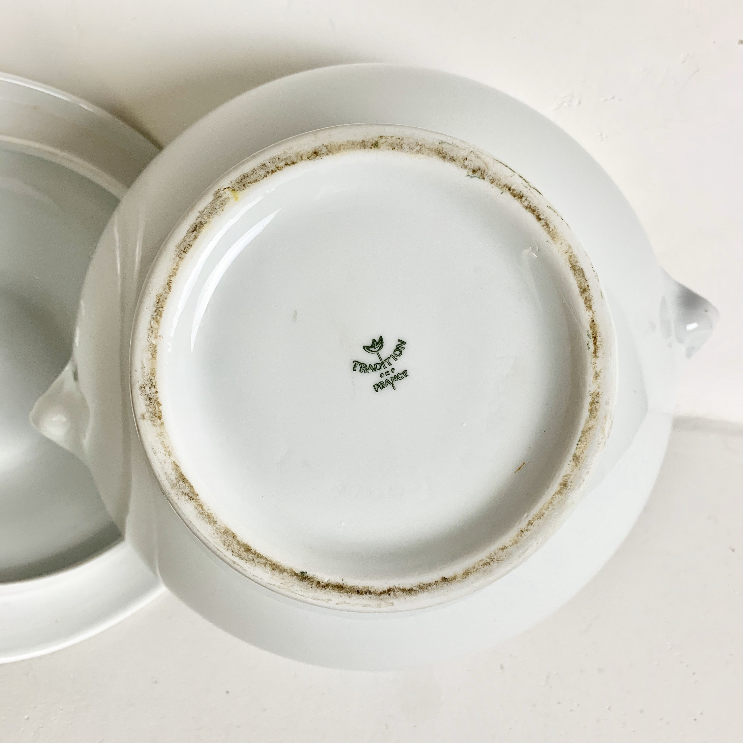 French Vintage Soup Tureen White Ironstone Serving Tureen Vintage