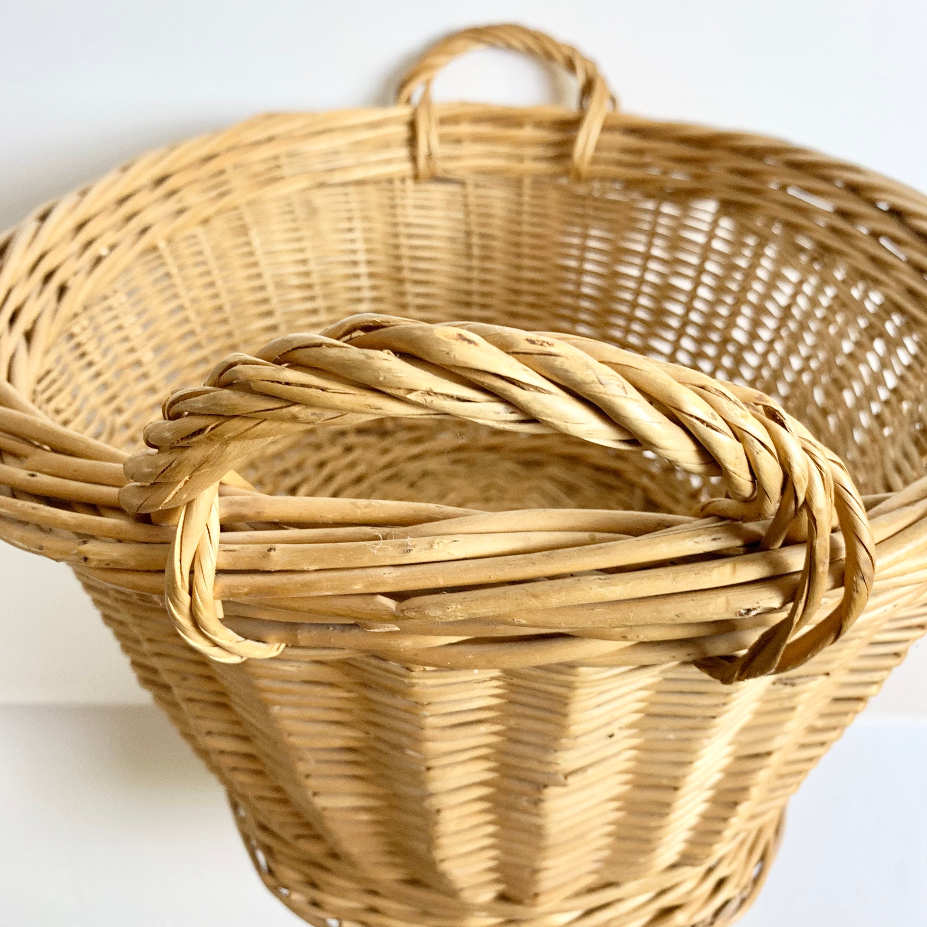 French Vintage Laundry Basket Medium Size Vintage French Basket
