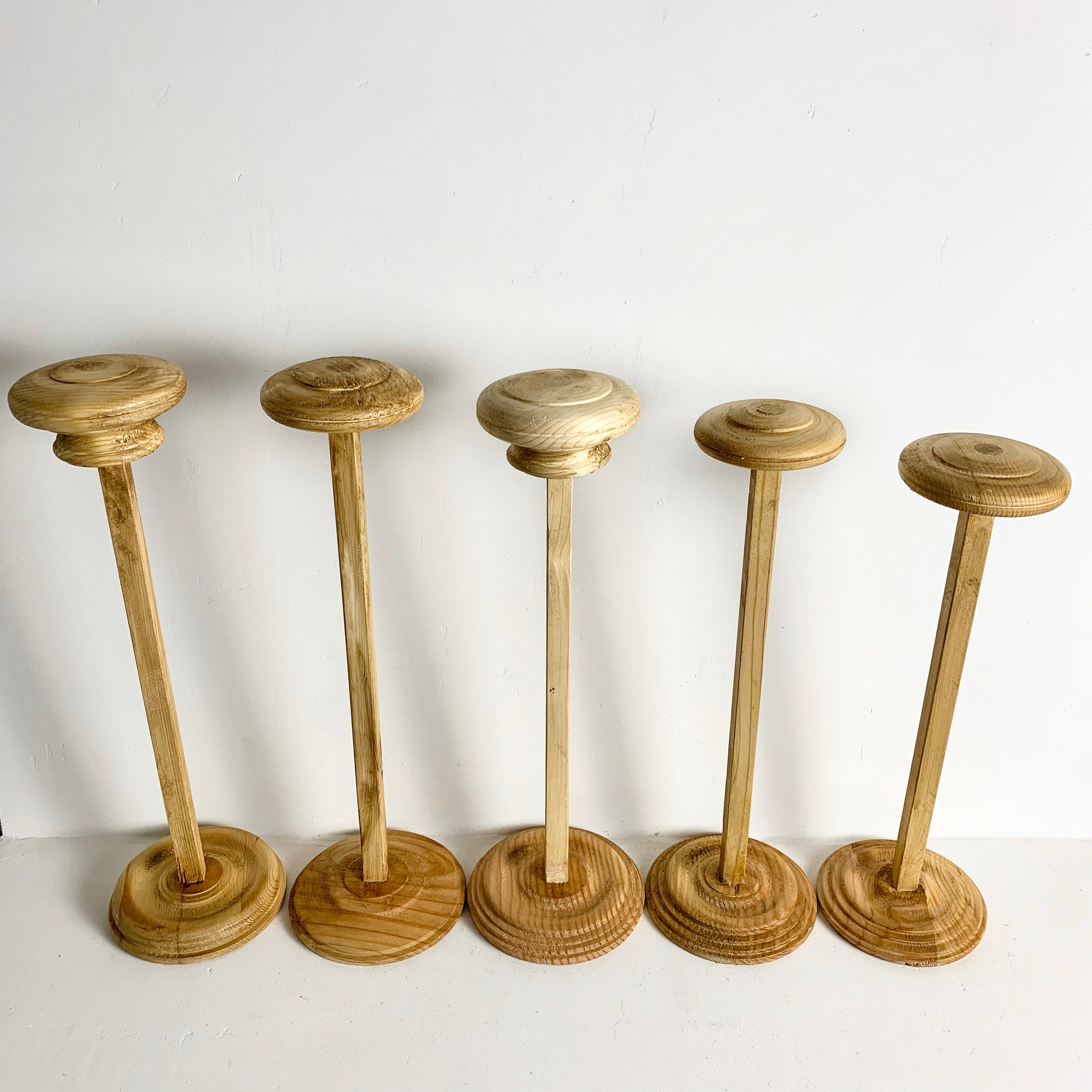 French Vintage Wood Hat Stand Natural Wood Hat Display Stand Hat