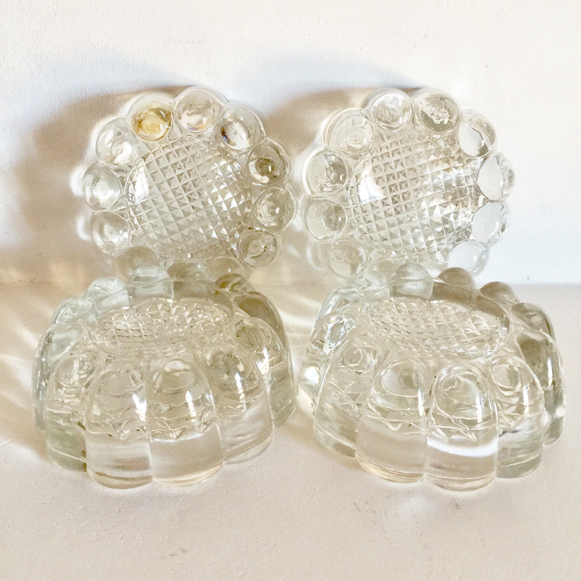 Antique French Glass Table Risers Furniture Risers and Foot
