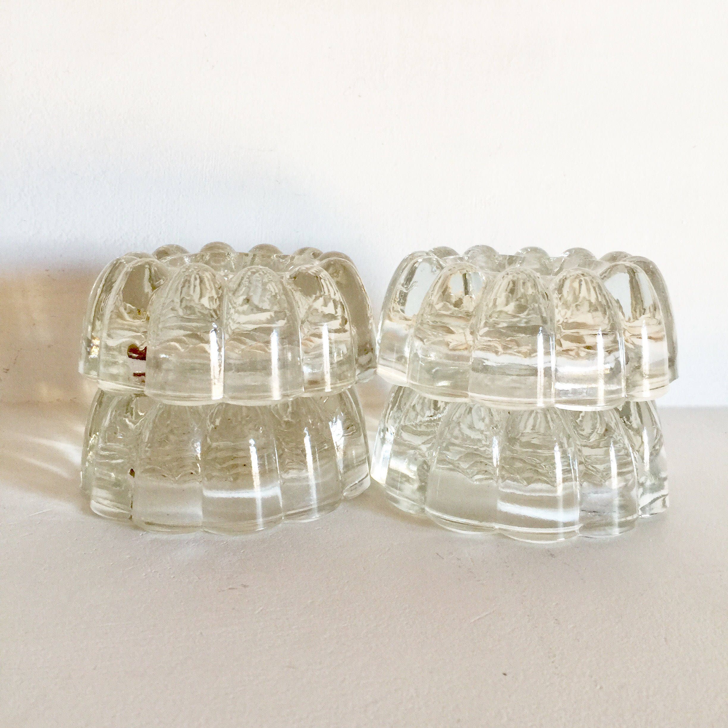 Antique French Glass Table Risers Furniture Risers and Foot