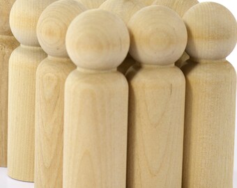 Includes 5 Dad Dolls 3-9//16 and 5 Mom Dolls 3-1//2 Unfinished Wood Peg Doll Bodies by Woodpeckers