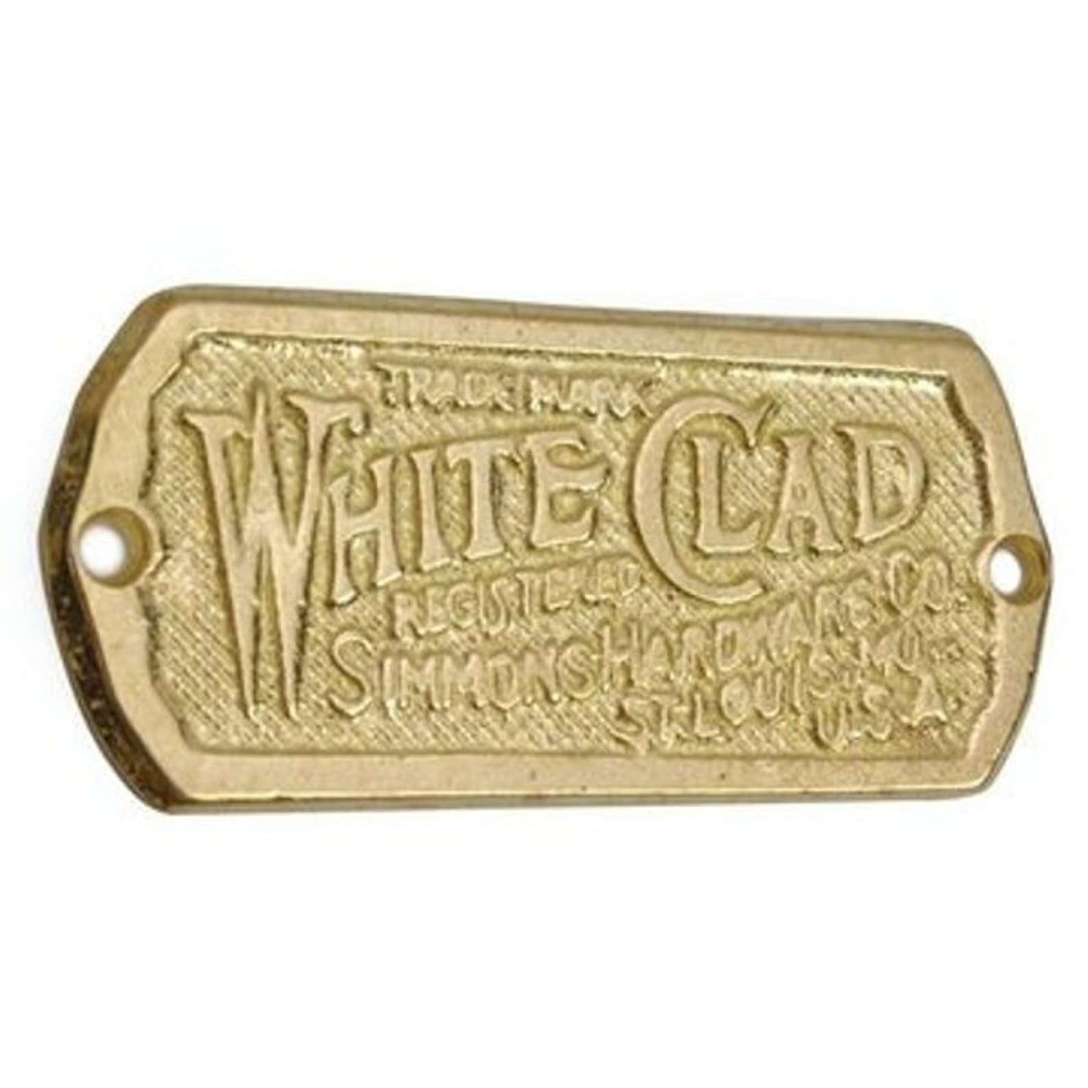 Ice Box Name Plate White Clad Solid Brass Hand Polished Etsy
