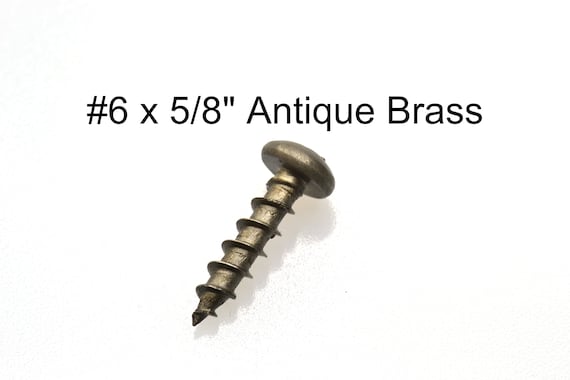 Box of 200 BRASS WOODSCREWS 6 x 1/2 Slotted Round 