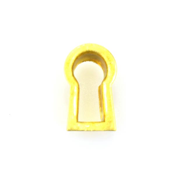 Qty 1 - Keyhole Insert | Cabinet Keyhole Insert | Insert Liner | Restorers Cast Brass Keyhole | Hardware | Brass