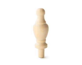 Small Wooden Finial Set of 4 - Etsy