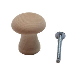 Classic Maple Shaker Knob, Unfinished Hardwood Knob for Cabinets, Drawers Etc., Includes Screws  C220/C460