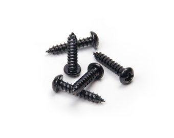 Qty 1000 -  5 X 5/8 Inch Black Round Head Phillips Steel Screws