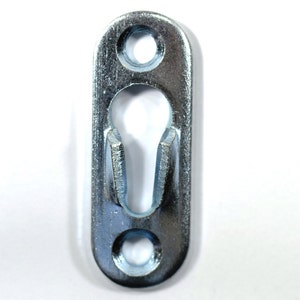 Qty 10 to 50 - Steel Keyhole Plates with Screws - 1-3/4" x 5/8" - Hanging Hardware - Shelf Hanger