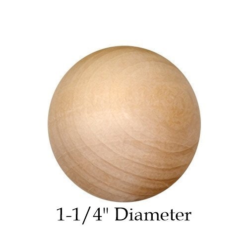 3-1/2 inch Round Wooden Balls for Crafts Bag of 3 Unfinished and Smooth  Round Birch Hardwood Balls and Wooden Spheres by Woodpeckers