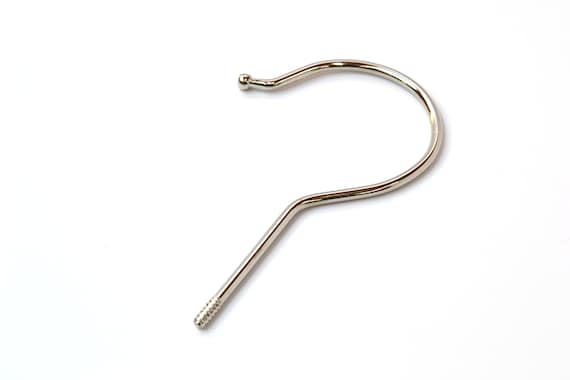SECOND QUALITY 6 Nickel Plated or Silver Garment or Clothing Hooks Clothing  Hook 3-1/2 Total Length, 2-7/8 Screw Portion 