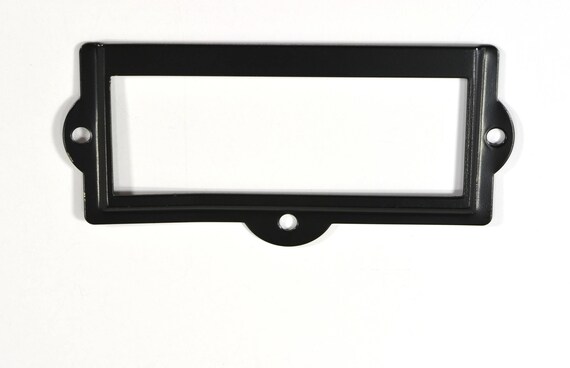 24 To 50 Black Metal Label Holders With Screws Drawer Labels Etsy