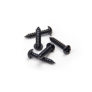 Qty 100 to 500 -  5 X 5/8 Inch Black Round Head Phillips Steel Screws