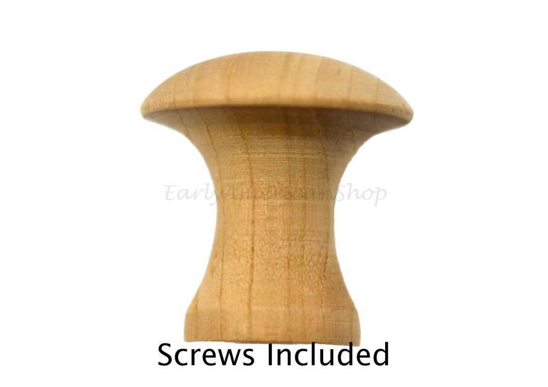 Qty 50 to 100cherry Shaker Style Knobs, Includes Screws, Unfinished