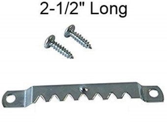 Qty 10 to 1000 - Large Zinc Plated Steel Sawtooth Hangers with Screws – 2.5 Inches Long – Heavy Duty-Picture Framing Hardware–Picture Hanger