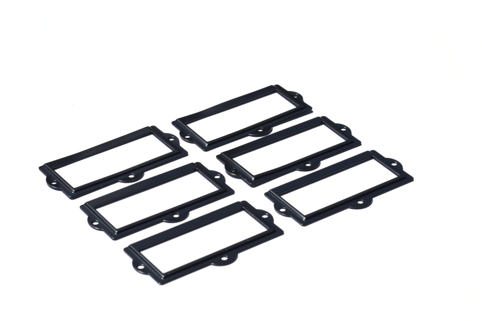 Order 4 to 12 Black Metal Label Holders 31/2 W X Etsy